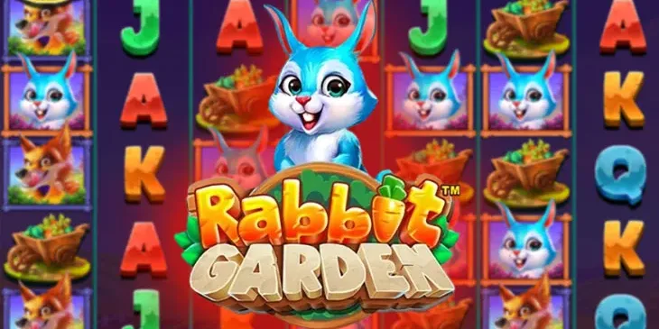 Слот Rabbit Garden — поле 7×7 с кроликом и монетами